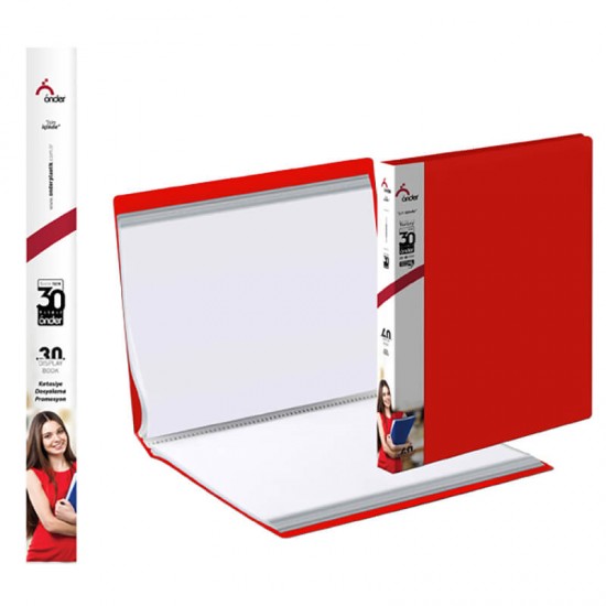 ÖNDER 1030-2 A4 SUNUM DOSYASI 30LU KIRMIZI