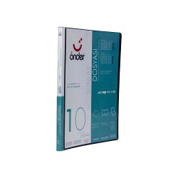 ÖNDER 1210-3 A4 ÖN CEPLİ SUNUM DOSYASI 10LU SİYAH