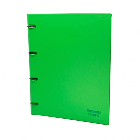 ÖNDER 122-19 RAİNBOW COLORS KLASÖR 4 HALKA YEŞİL