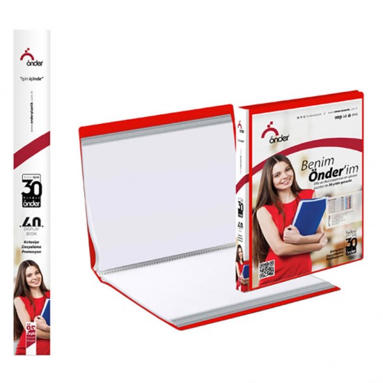 ÖNDER 1240-1 A4 ÖN CEPLİ SUNUM DOSYASI 40LI MAVİ