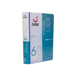 ÖNDER 1260-1 A4 ÖN CEPLİ SUNUM DOSYASI 60LI MAVİ