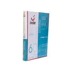 ÖNDER 1260-2 A4 ÖN CEPLİ SUNUM DOSYASI 60LI KIRMIZI