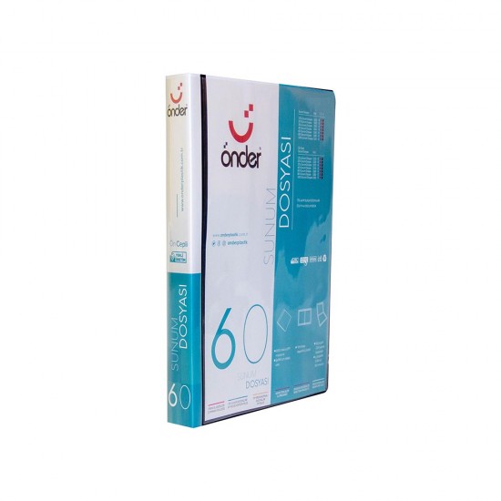 ÖNDER 1260-3 A4 ÖN CEPLİ SUNUM DOSYASI 60LI SİYAH