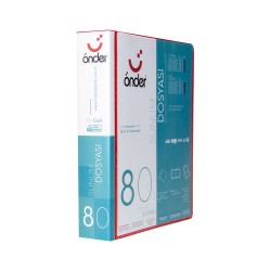 ÖNDER 1280-2 A4 ÖN CEPLİ SUNUM DOSYASI 80Lİ KIRMIZI
