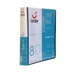 ÖNDER 1280-3 A4 ÖN CEPLİ SUNUM DOSYASI 80Lİ SİYAH
