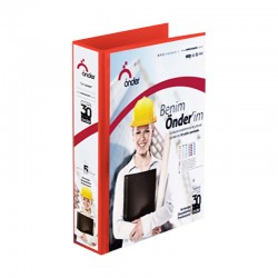 ÖNDER 2013-2 A4 FİRMA KLASÖRÜ 3CM 4D MEK KIRMIZI