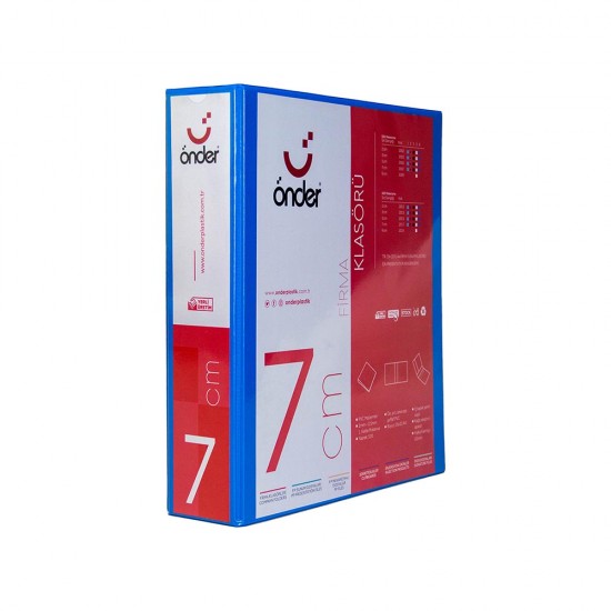 ÖNDER 2017-1 A4 FİRMA KLASÖRÜ 7CM 4D MEK MAVİ