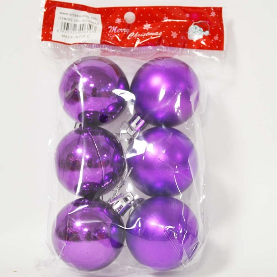 ORCA N2-5006AB YILBAŞI TOPU 5CM 6LI PK MOR