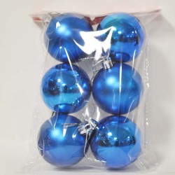 ORCA N2-6006AB YILBAŞI TOPU 6CM 6LI PK MAVİ