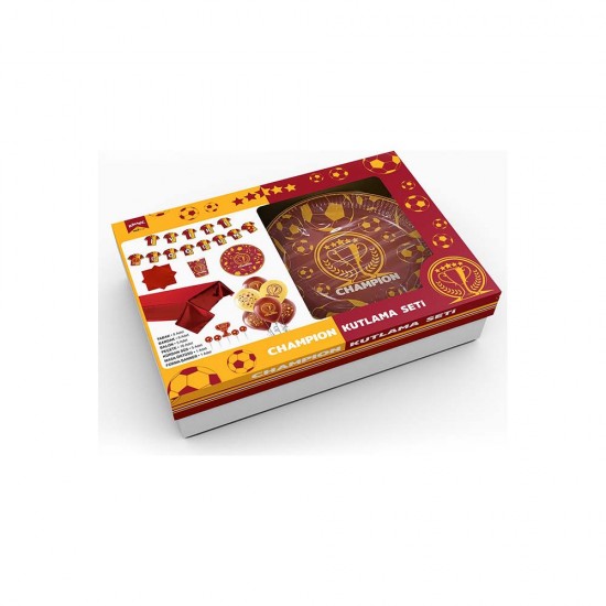 SÜSCÜ HASAN KUTLAMA SETİ CHAMPION  SARI KIRMIZI