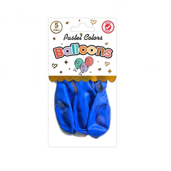 SÜSCÜ HASAN BALON PASTEL MAVİ 10LU PAKET