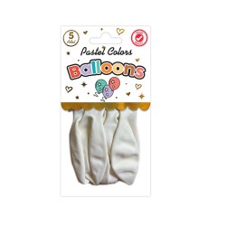 SÜSCÜ HASAN BALON PASTEL BEYAZ 10LU PAKET