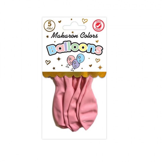 SÜSCÜ HASAN BALON MAKARON PEMBE10 LU PAKET