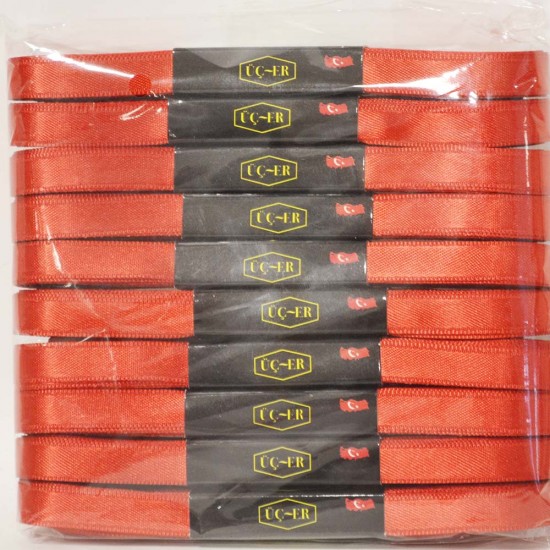 ORCA 1CM SATEN KURDELE 10M (10AD) KIRMIZI