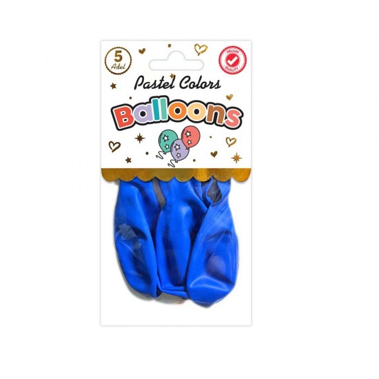 SÜSCÜ HASAN BALON PASTEL KOYU MAVİ 10LU PAKET