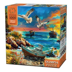 ONUR 15002 PUZZLE 1000 PRÇ OLİMPİA LİGHTHOUSE AT SUNSET
