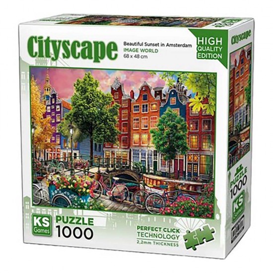 ONUR 20793 PUZZLE 1000 PRÇ BEAUTIFUL SUNSET IN AMSTERDAM