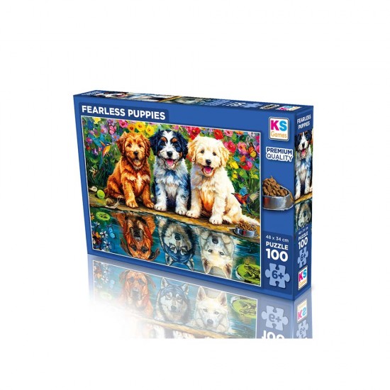 ONUR 31503 PUZZLE 100 PRÇ FEARLESS PUPPIES