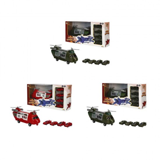SUNMAN 4782 GARAJ SET POLİS-AMBULANS-ASKER TAŞIYICI HELİKOPTER