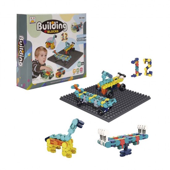 SUNMAN 4843 BUILDING ŞEKİLLİ YAPIM BLOKLARI 107PRÇ