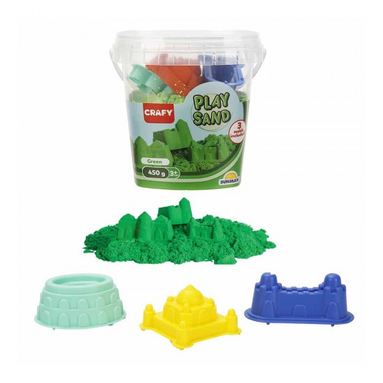 SUNMAN 5702 OYUN KUMU SET 3KALIP PLSTK KOVA 45G GR YEŞİL