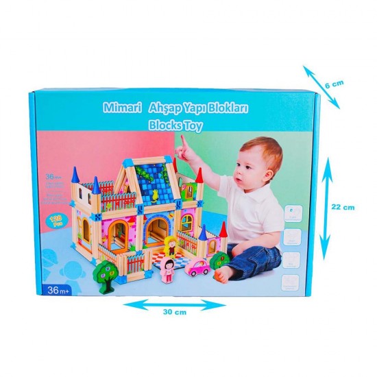 KIZILKAYA 2102102 AHSAP 128 PARCA MIMARI YAPI BLOCK