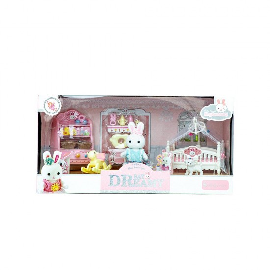 MEGA BY6618 DREAMY MİNİ TAVŞAN BEBEK ODASI OYUN SETİ