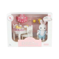 MEGA BY6621-3 DREAMY MİNİ TAVŞAN- AKSESUARLI YEMEK MASASI