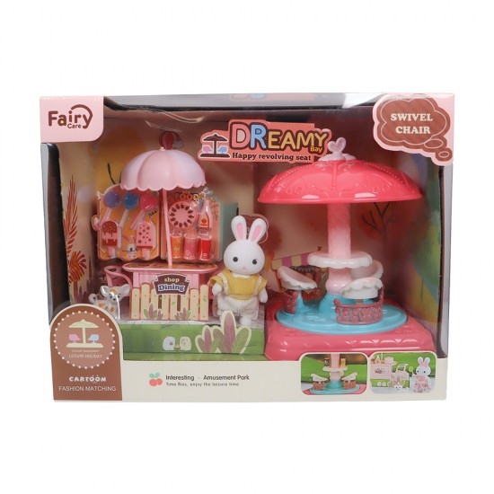 MEGA BY6655 DREAMY MİNİ TAVŞAN DÖNER MASA EĞLENCE PARKI