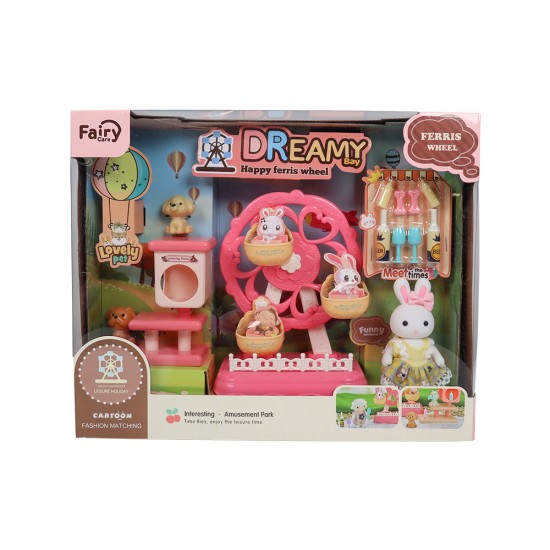 MEGA BY6657 DREAMY MİNİ TAVŞAN DÖNME DOLAP EĞLENCE PARKI