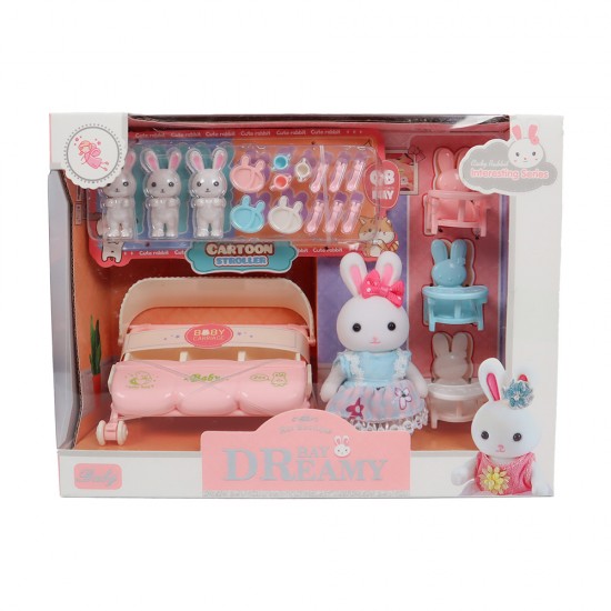 MEGA BY6700 DREAMY MİNİ TAVŞAN EĞLENCELİ BEBEK ARABASI SETİ