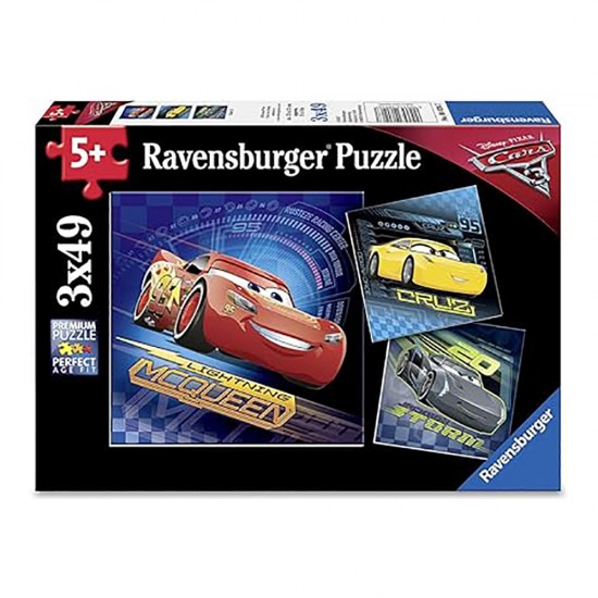 ADORE RAVENSBURGER 93052 3X49 PUZ WD CARS