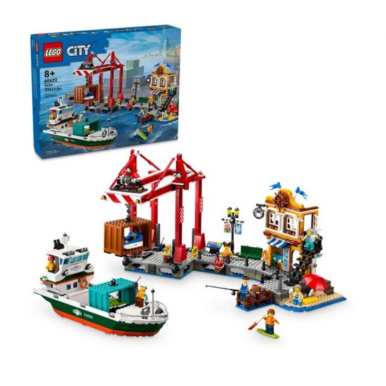 ADORE LEGO LSC60422 SEASİDE HARBOR W CARGO SHİP