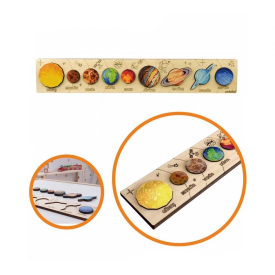 ANKEBUT 30008 GÜNEŞ SİSTEMİ RENKLİ PUZZLE 9 PRÇ