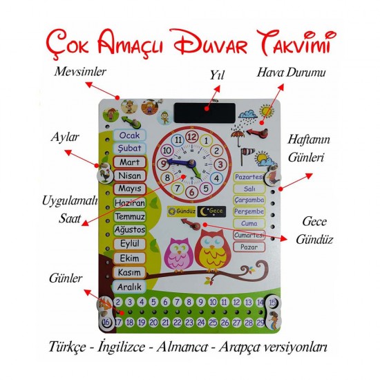 ANKEBUT 30176 TÜRKÇE TAKVİM MONTESSORİ