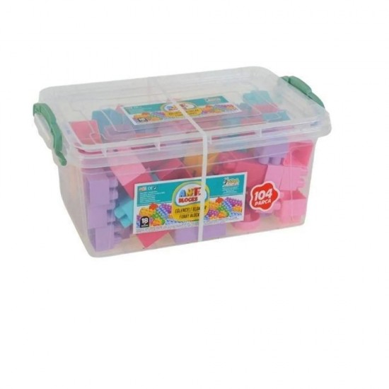 ASYA ANT BLOCKS 104 PARÇA PEMBE