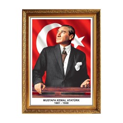 PANDA 640 60X80 ATATÜRK KÖŞESİ LÜKS MDF ÇERÇEVE