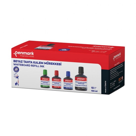 PENMARK HS107 01 BEYAZ TAHTA KALEMİ MÜREKKEBİ 100ML SİYAH