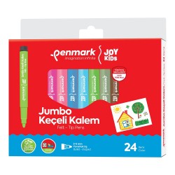 PENMARK HS706 24 SÜPER YIKANABİLİR JUMBO KEÇELİ KALEM 24LÜ SET