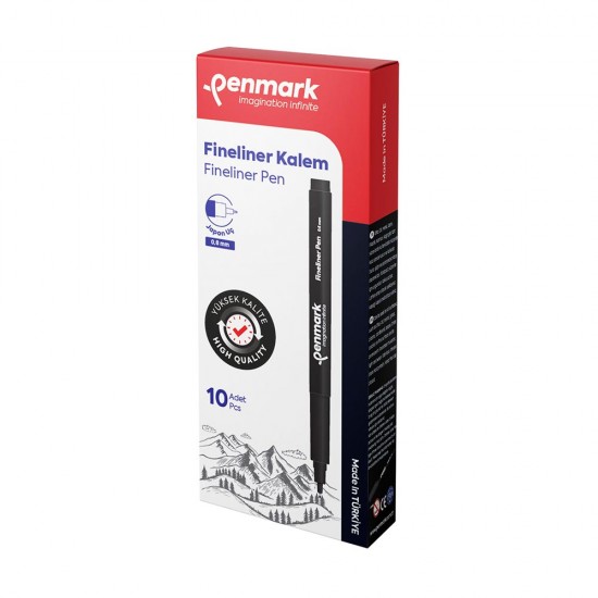 PENMARK HS800 01 FİNELİNER KALEM 06MM JAPON UÇ SİYAH