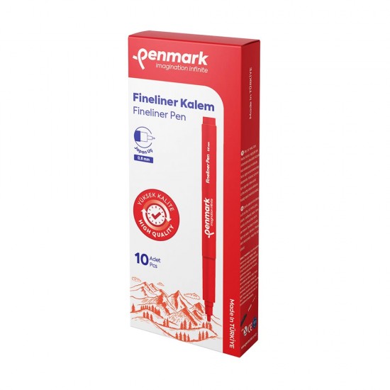 PENMARK HS800 03 FİNELİNER KALEM 06MM JAPON UÇ KIRMIZI