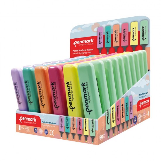 PENMARK HS505 P60 FOSFORLU KALEM PASTEL REKNLER 60LI STN