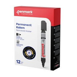PENMARK HS1200-01 PERMANENT MARKER  YUVARLAK UÇ ECOPLUS SİYAH