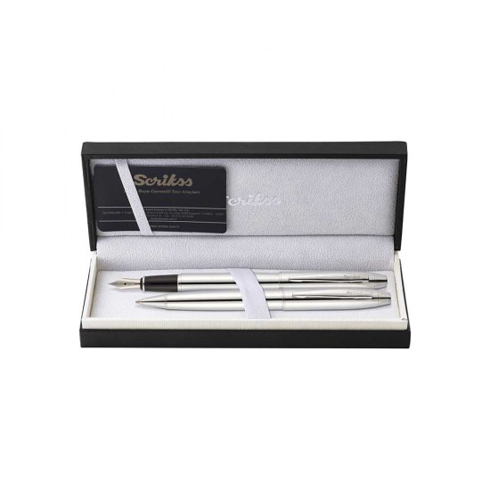 SCRİKSS 35 TÜKENMEZ+DOLMAKALEM TAKIM KROM