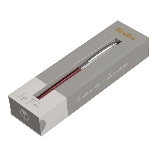 SCRİKSS 78 DOLMAKALEM BORDO ŞEFFAF KUTU