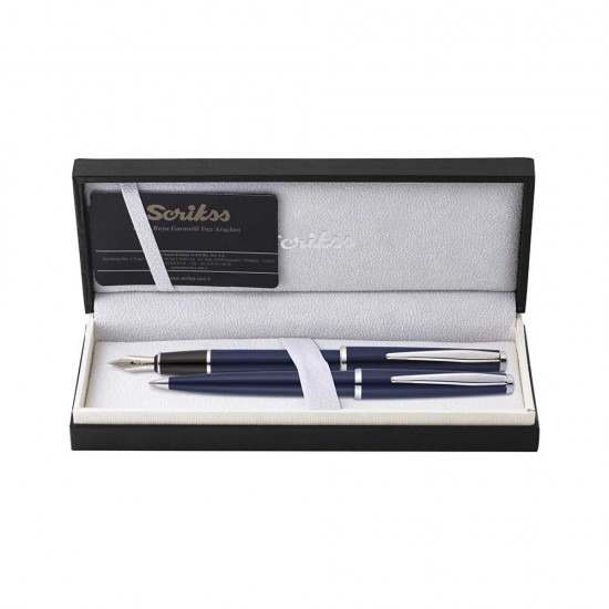 SCRİKSS 33 TÜKENMEZ+DOLMAKALEM TAKIM LACİVERT