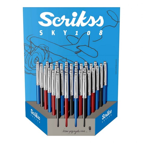 SCRİKSS 108 SKY TÜKENMEZ KALEM 36LI STN