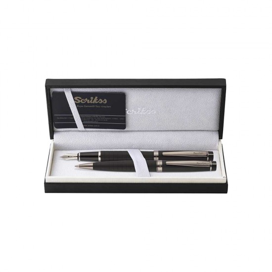 SCRİKSS 38 TÜKENMEZ+DOLMAKALEM TAKIM MAT SİYAH