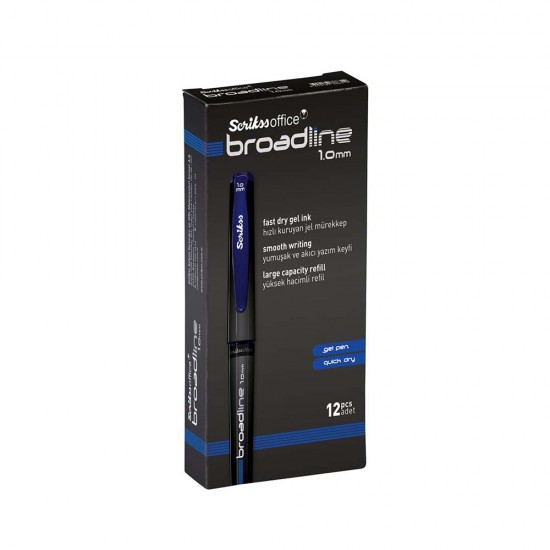 SCRİKSS BROADLİNE JEL PEN 1.0MM MAVİ