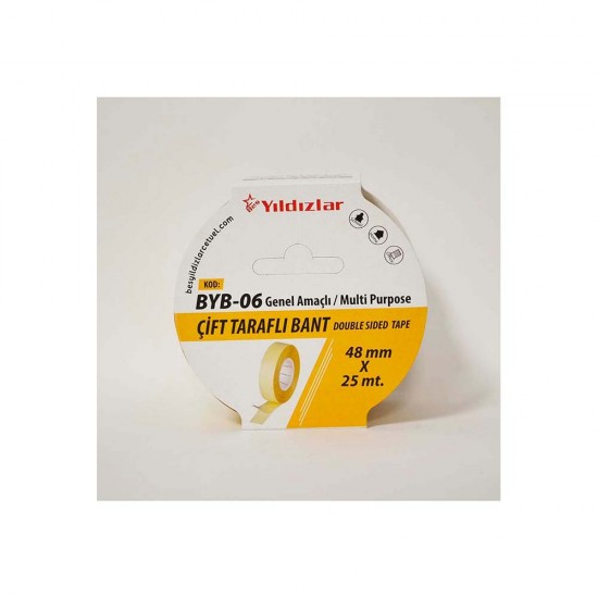 YILDIZLAR BYB-06 ÇİFT TARAFLI BANT 48X25M